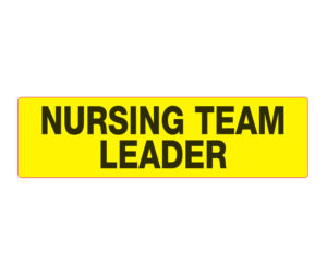 Emergency Label - Nursing Team Leader